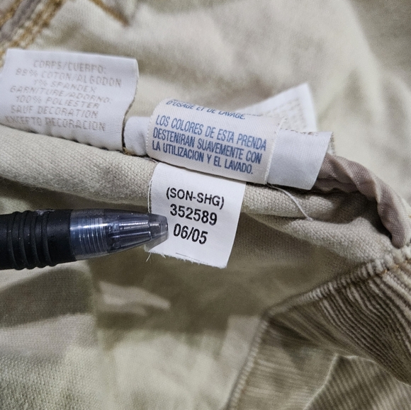 Tommy Hilfiger Corduroy Tan Jacket, Cropped Length, XL, Vintage - Picture 7 of 7